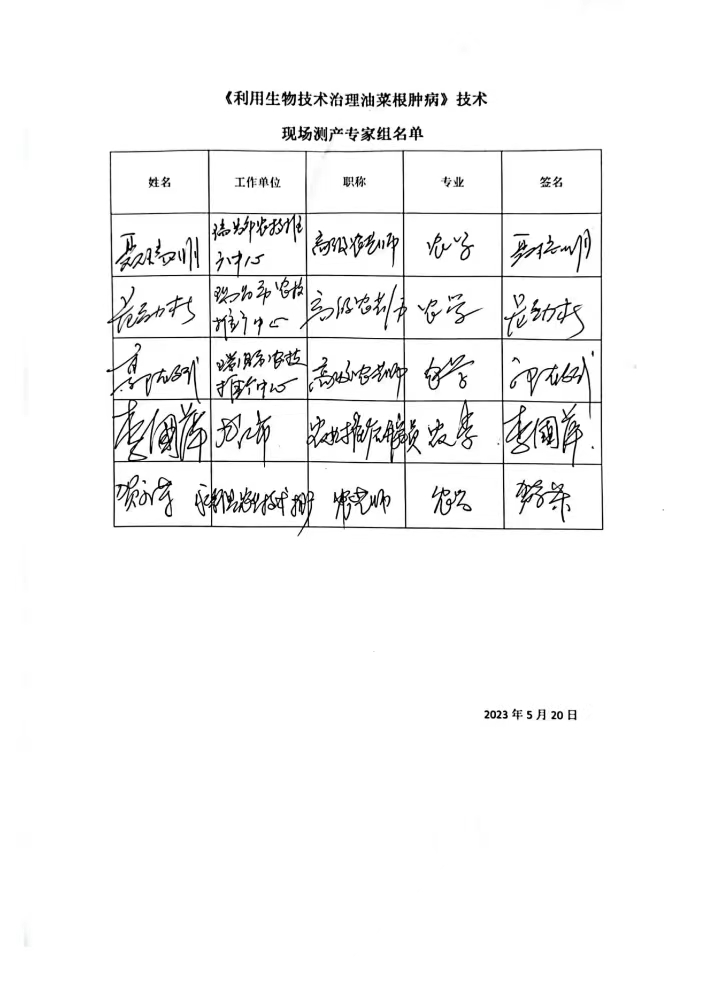 九江農(nóng)科院江滿霞2022-2023利用生物技術治理油菜根腫病測產(chǎn)測效報告。_01.jpg